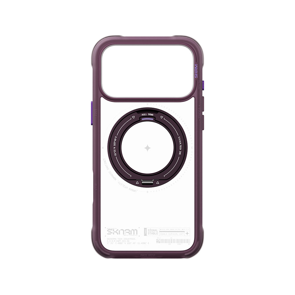 Apple iPhone 18 Pro Kılıf M-Safe Şarj Özellikli Airbag Tasarımlı Standlı Skinarma Atlas Kapak