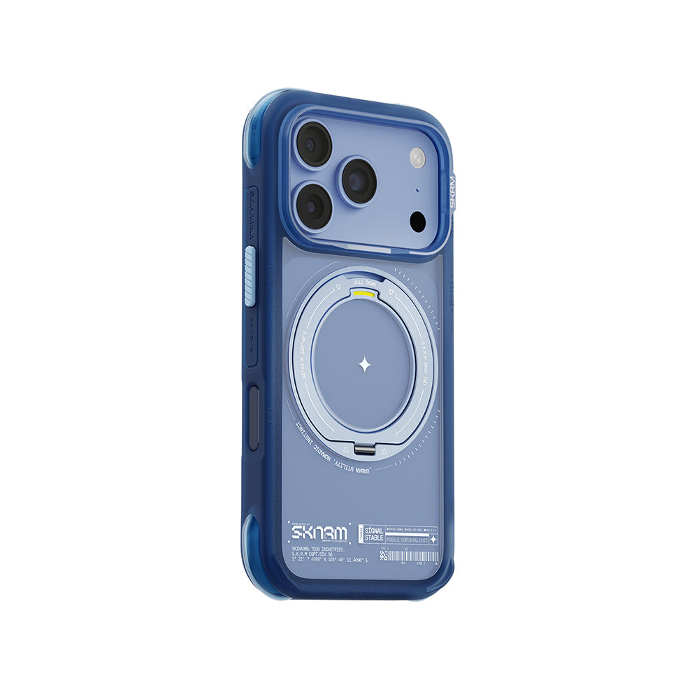 Apple iPhone 18 Pro Kılıf M-Safe Şarj Özellikli Airbag Tasarımlı Standlı Skinarma Atlas Kapak