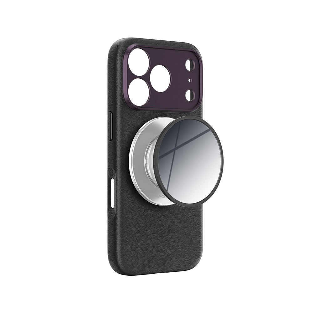 Apple iPhone 18 Pro Kılıf M-safe Şarj Özellikli Amazingthing Glamour Allskin Serisi Aynalı Tutucu Standlı Set