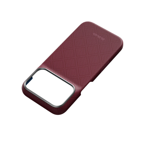 Apple iPhone 18 Pro Kılıf M-safe Şarj Özellikli Aramid Karbon Fiber Pitaka Argyle Serisi Kapak