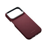 Apple iPhone 18 Pro Kılıf M-safe Şarj Özellikli Aramid Karbon Fiber Pitaka Argyle Serisi Kapak