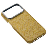 Apple iPhone 18 Pro Kılıf M-safe Şarj Özellikli Aramid Karbon Fiber Pitaka Wind Over Wheat Serisi Kapak