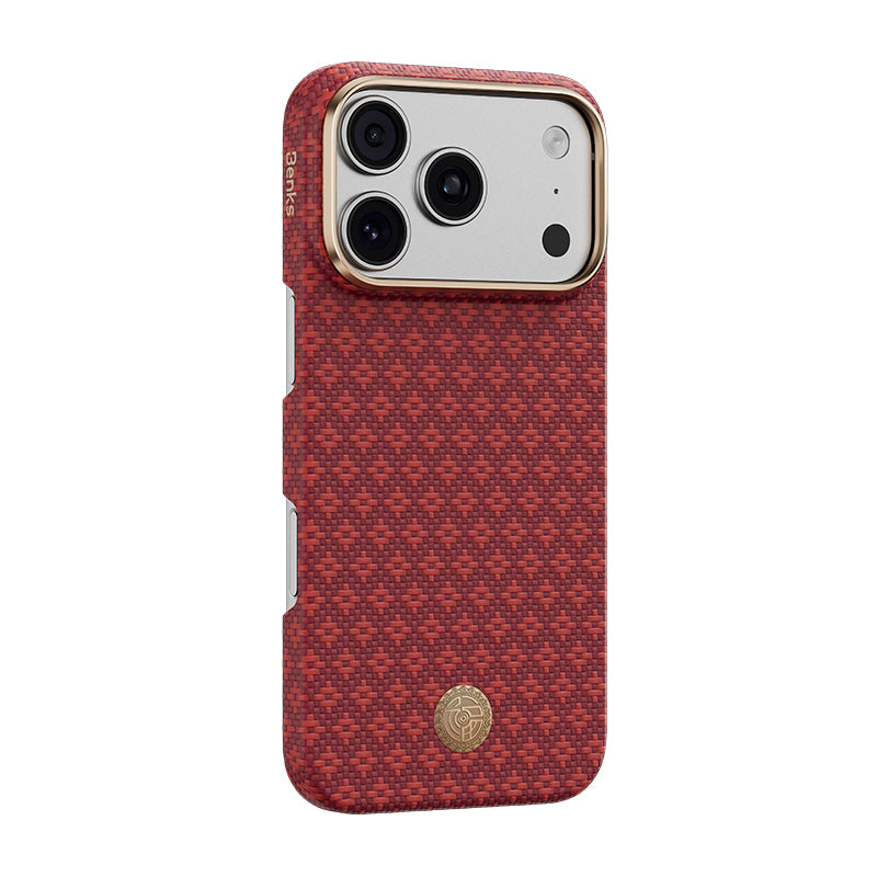 Apple iPhone 18 Pro Kılıf M-Safe Şarj Özellikli Benks ArmorAir ArmorGrid Serisi Yükseltilmiş Kamera Çerçevesi C1 Kevlar Karbon Kapak