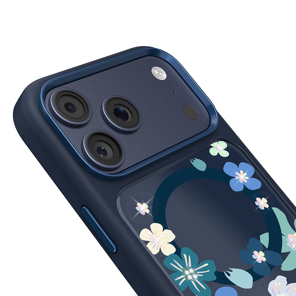 Apple iPhone 18 Pro Kılıf M-safe Şarj Özellikli Çiçek Tasarımlı Mutural Flower Serisi Kapak