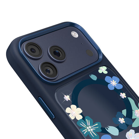 Apple iPhone 18 Pro Kılıf M-safe Şarj Özellikli Çiçek Tasarımlı Mutural Flower Serisi Kapak
