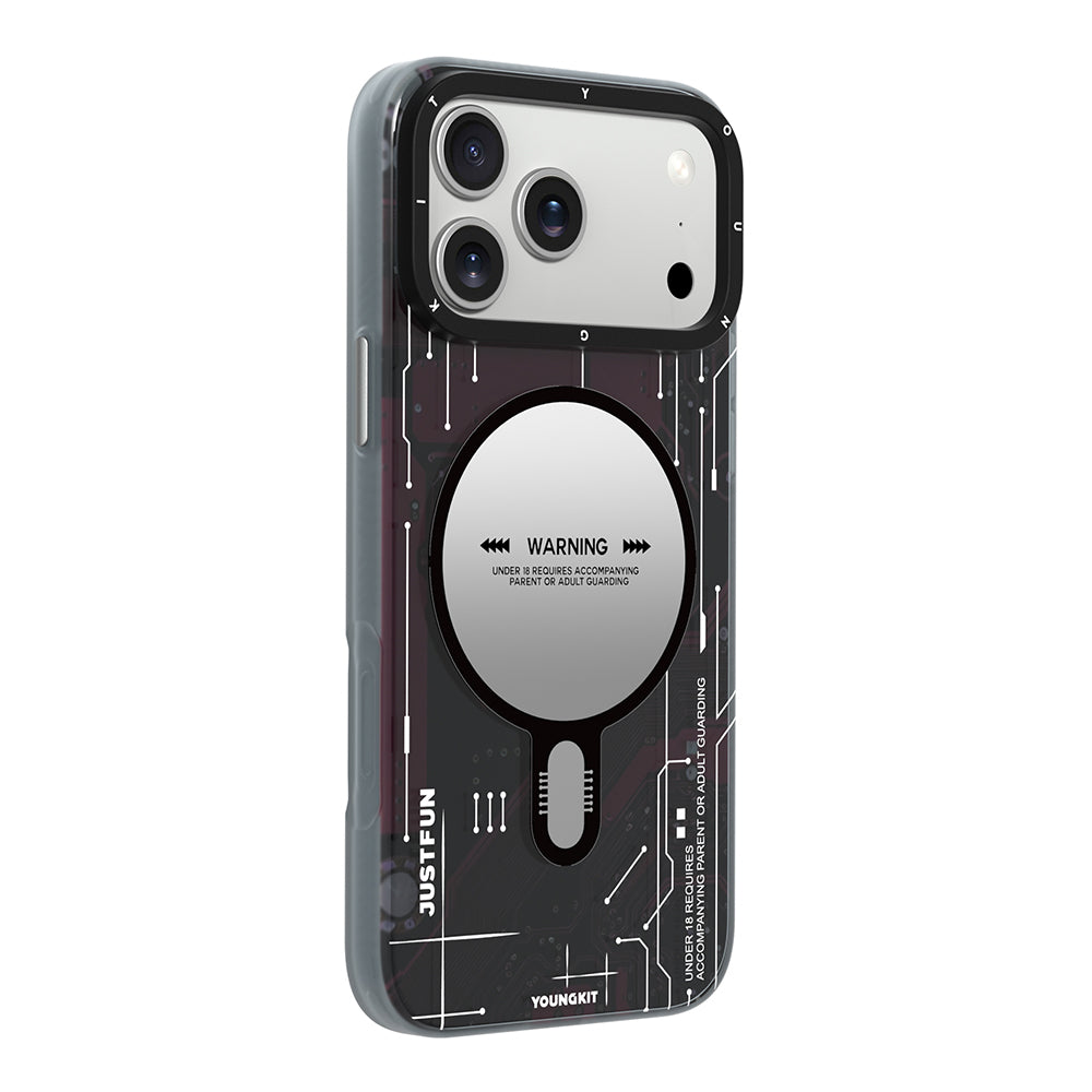 Apple iPhone 18 Pro Kılıf M-safe Şarj Özellikli Kamera Denetim Butonlu Youngkit Technology Serisi Kapak