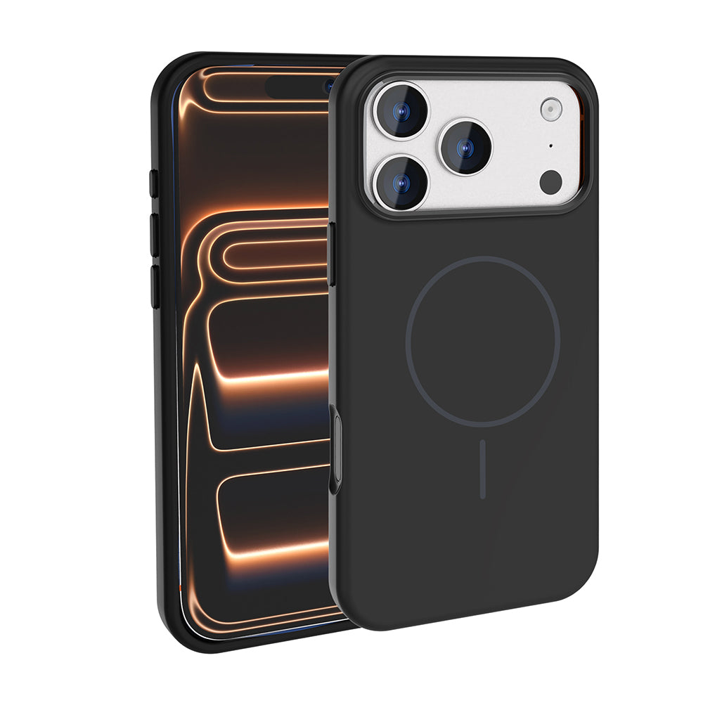 Apple iPhone 18 Pro Kılıf M-Safe Şarj Özellikli Metal Kamera Çerçeveli Zore Edi Silikon Kapak