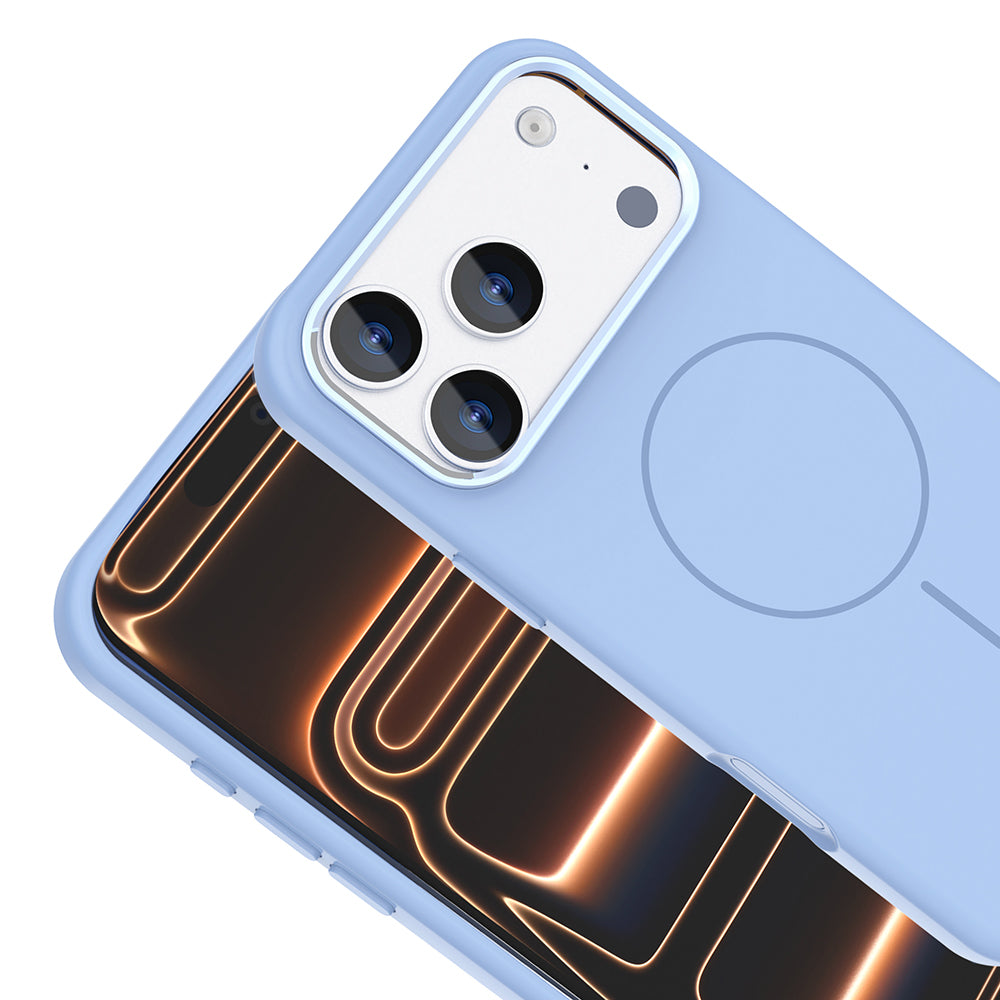 Apple iPhone 18 Pro Kılıf M-Safe Şarj Özellikli Metal Kamera Çerçeveli Zore Edi Silikon Kapak