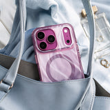 Apple iPhone 18 Pro Kılıf M-safe Şarj Özellikli Mutural Glow Desert Serisi Kapak