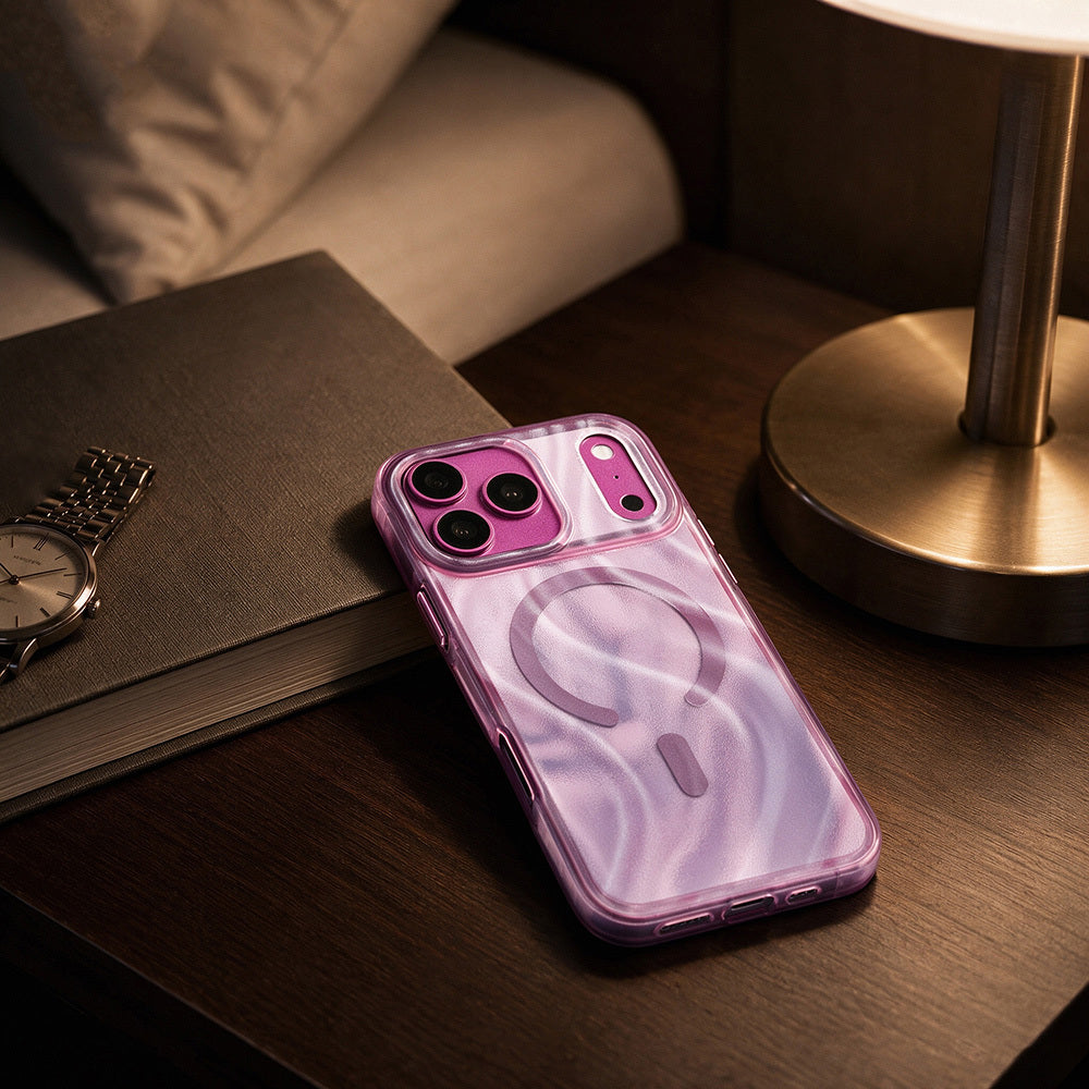 Apple iPhone 18 Pro Kılıf M-safe Şarj Özellikli Mutural Glow Desert Serisi Kapak