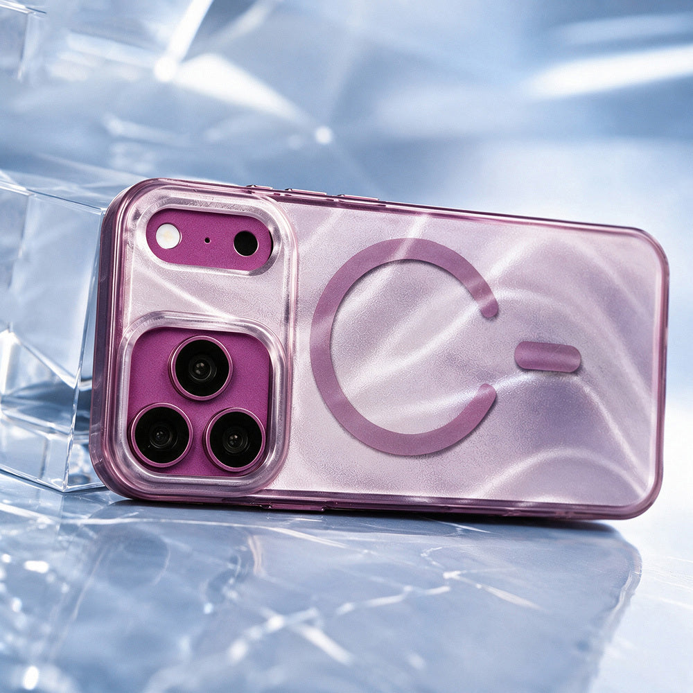 Apple iPhone 18 Pro Kılıf M-safe Şarj Özellikli Mutural Glow Desert Serisi Kapak