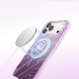 Apple iPhone 18 Pro Kılıf M-Safe Şarj Özellikli Orjinal Swarovski Taşlı Zore Paris Rovix Sert PC Kapak
