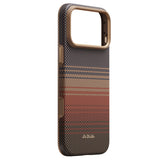 Apple iPhone 18 Pro Kılıf M-safe Şarj Özellikli Pitaka Tactile Woven Sunset-Moonrise Aramid Serisi Summa Kapak