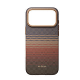 Apple iPhone 18 Pro Kılıf M-safe Şarj Özellikli Pitaka Tactile Woven Sunset-Moonrise Aramid Serisi Summa Kapak