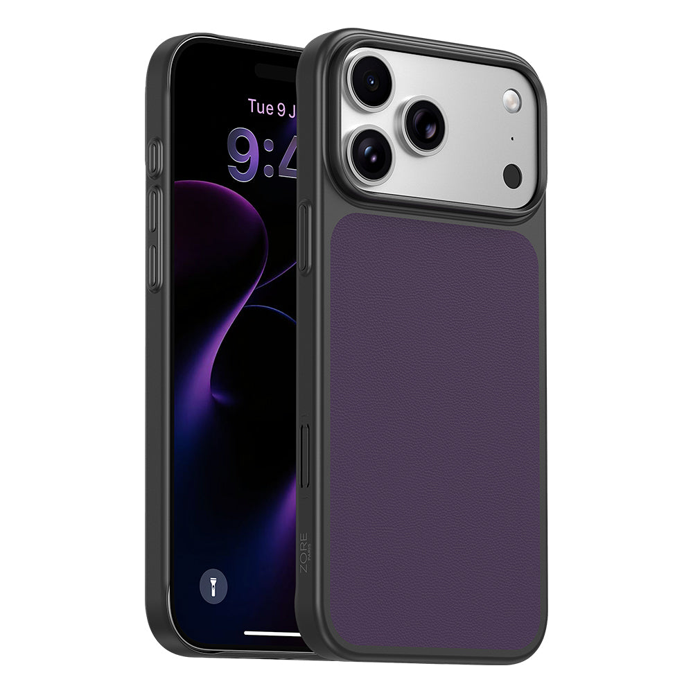 Apple iPhone 18 Pro Kılıf M-Safe Şarj Özellikli PU Zore Paris Trexo Sert PC Kapak