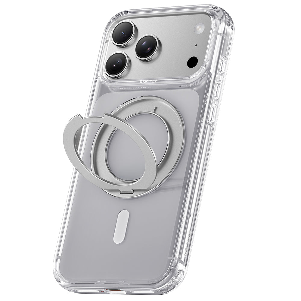 Apple iPhone 18 Pro Kılıf M-safe Şarj Özellikli Raptic Air Stand Serisi Aynalı Arka Yüzey Standlı Kapak