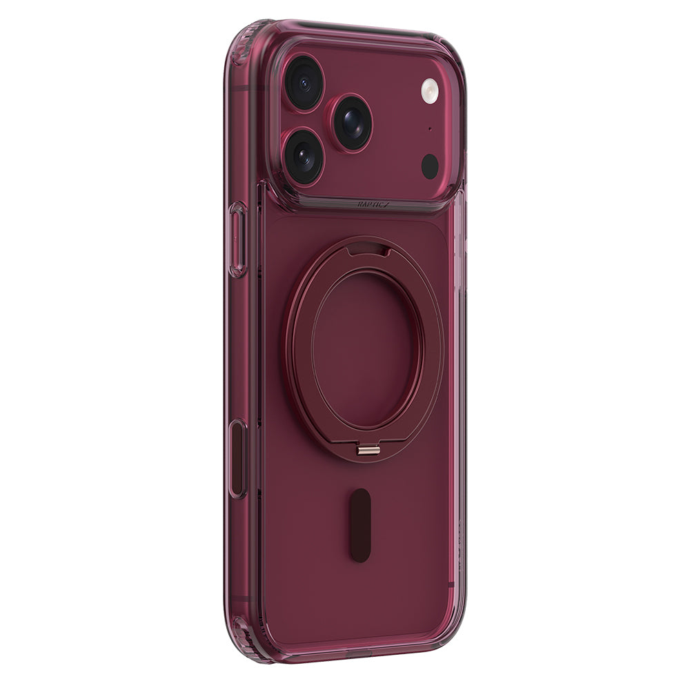 Apple iPhone 18 Pro Kılıf M-safe Şarj Özellikli Raptic Air Stand Serisi Aynalı Arka Yüzey Standlı Kapak