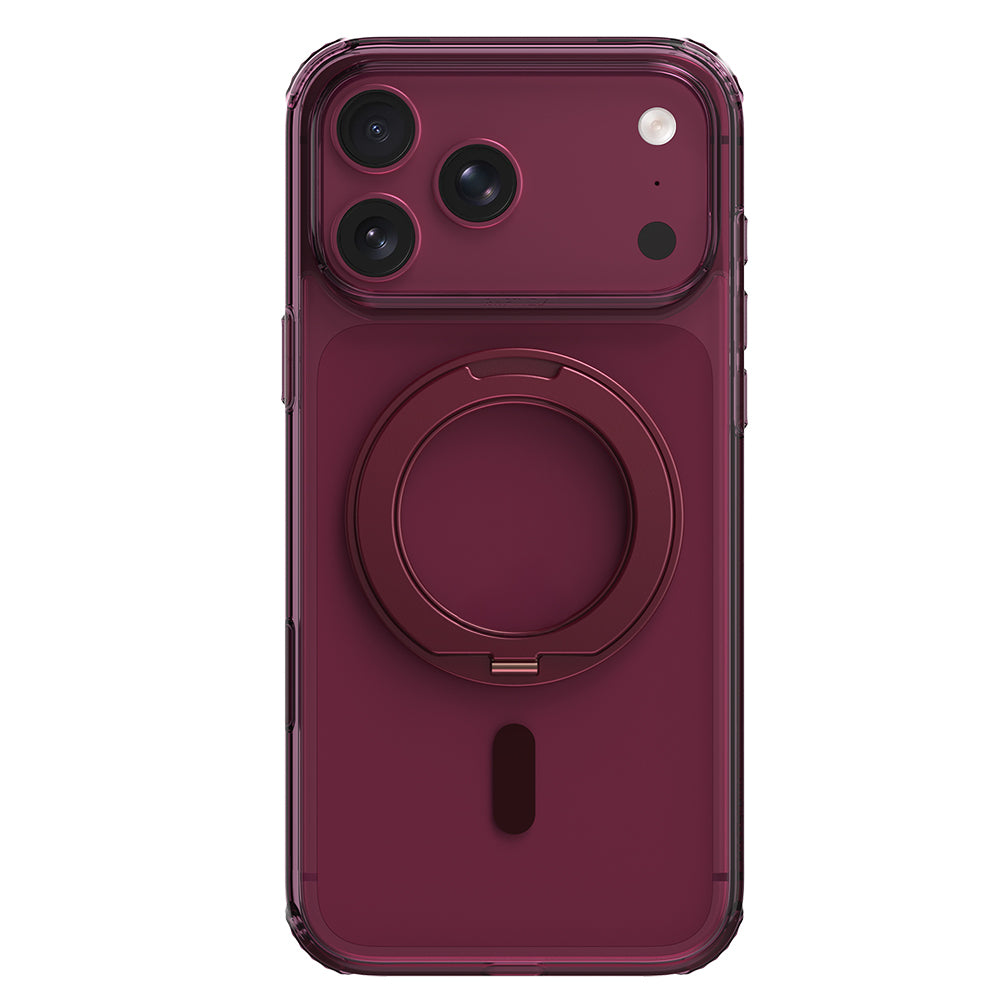 Apple iPhone 18 Pro Kılıf M-safe Şarj Özellikli Raptic Air Stand Serisi Aynalı Arka Yüzey Standlı Kapak