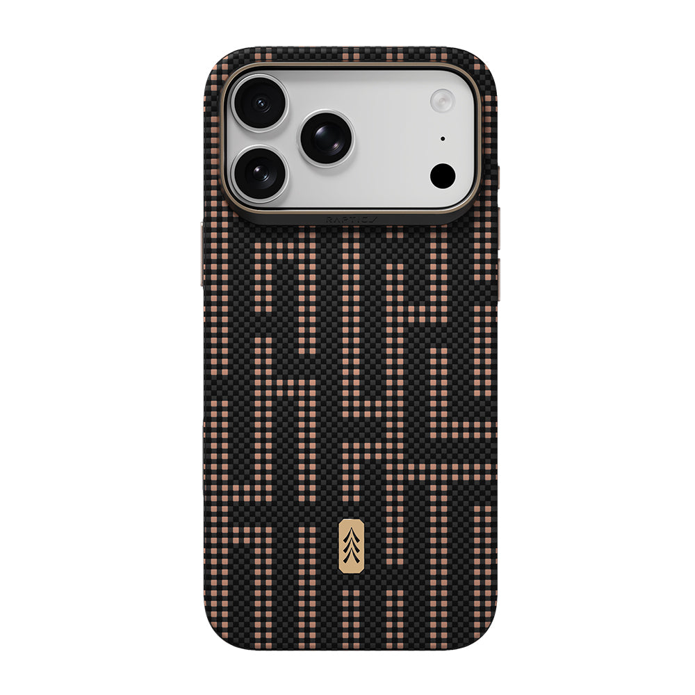 Apple iPhone 18 Pro Kılıf M-safe Şarj Özellikli Raptic Aramid Dual Ultra Grid Serisi Karbon Kapak