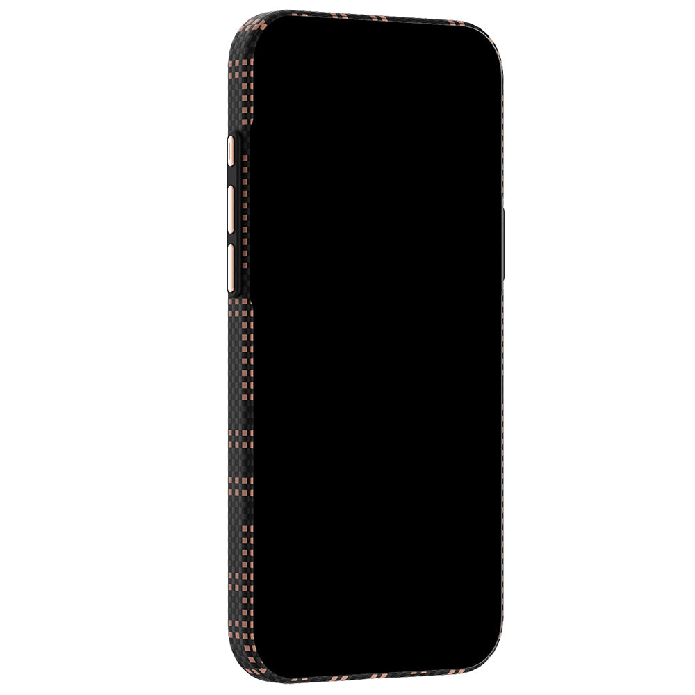 Apple iPhone 18 Pro Kılıf M-safe Şarj Özellikli Raptic Aramid Skin Serisi Karbon Kapak