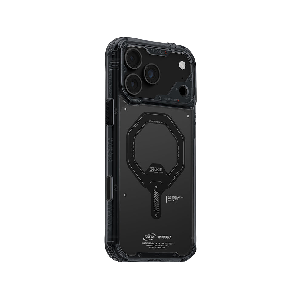 Apple iPhone 18 Pro Kılıf M-safe Şarj Özellikli Şeffaf Airbag Tasarımlı Skinarma Saido Mag-Charge Kapak