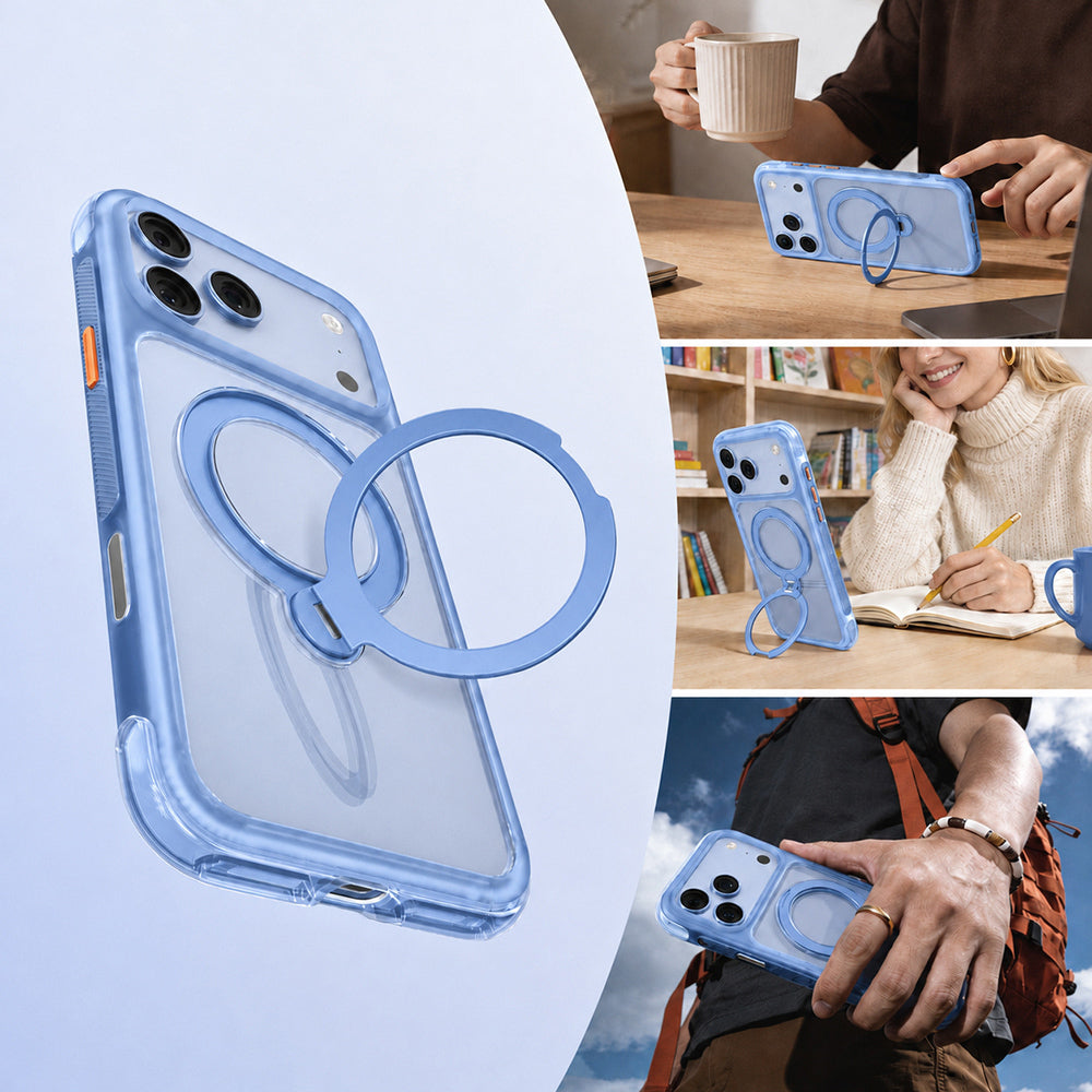 Apple iPhone 18 Pro Kılıf M-safe Şarj Özellikli Standlı Airbag Tasarımlı Mutural Air Shield Serisi Kapak