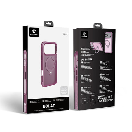 Apple iPhone 18 Pro Kılıf M-safe Şarj Özellikli Standlı Lenyes Eclat Kapak