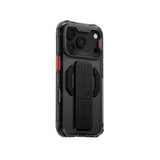 Apple iPhone 18 Pro Kılıf M-safe Şarj Özellikli Teknoloji Desenli Skinarma Helio CE Mag Charge Standlı Kapak