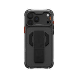Apple iPhone 18 Pro Kılıf M-safe Şarj Özellikli Teknoloji Desenli Skinarma Helio CE Mag Charge Standlı Kapak