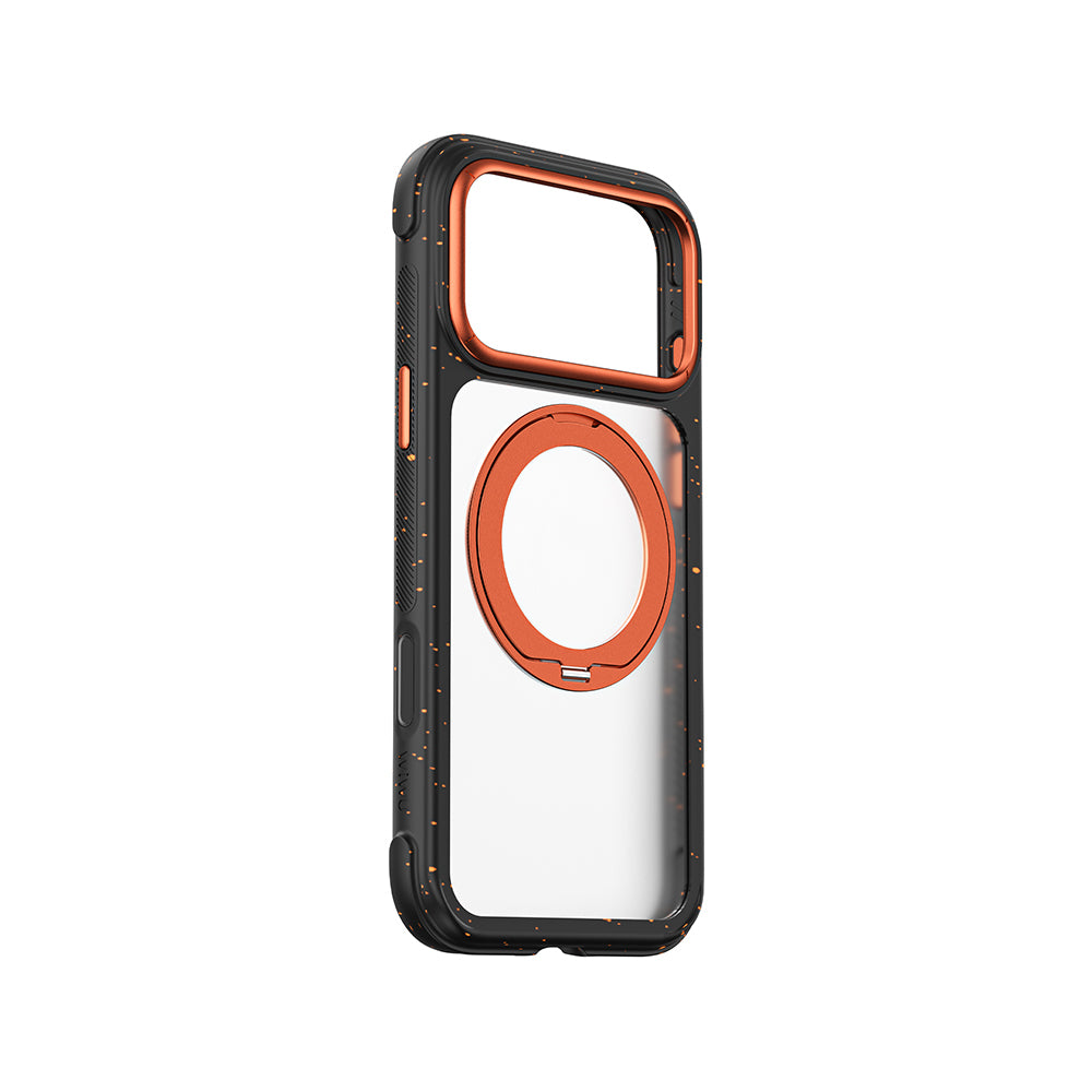 Apple iPhone 18 Pro Kılıf M-safe Şarj Özellikli Wiwu AA-203 AeroArmor Ultra Serisi Airbag Tasarımlı Standlı Kapak
