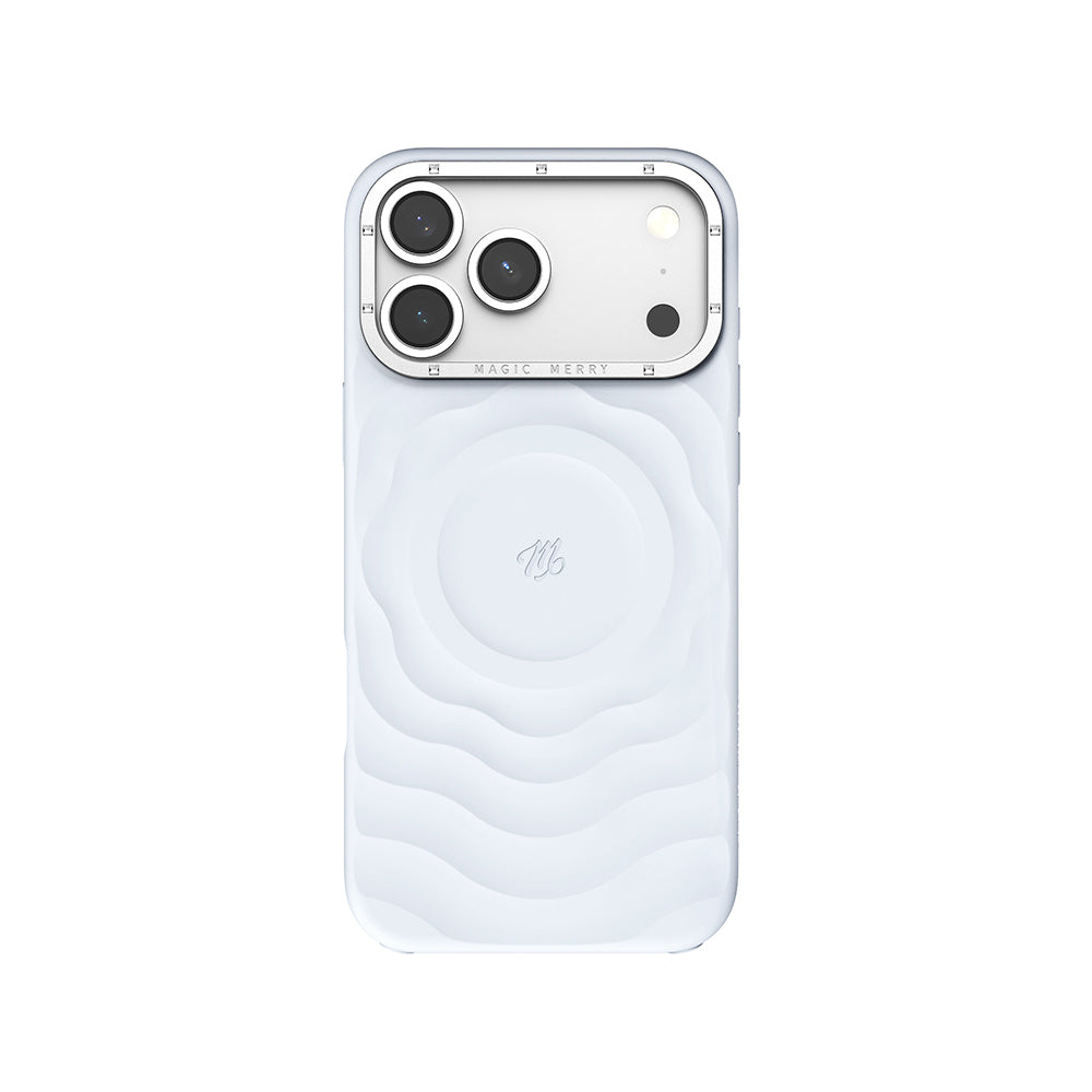 Apple iPhone 18 Pro Kılıf M-safe Şarj Özellikli Wiwu Magic Merry Blossom Drift Serisi Kapak
