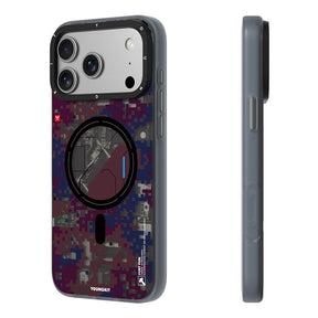 Apple iPhone 18 Pro Kılıf M-Safe Şarj Özellikli Youngkit Camouflage Sykell Serisi Kapak