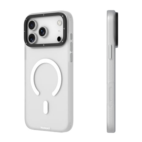 Apple iPhone 18 Pro Kılıf M-safe Şarj Özellikli Youngkit Hidden Sand Serisi Kapak