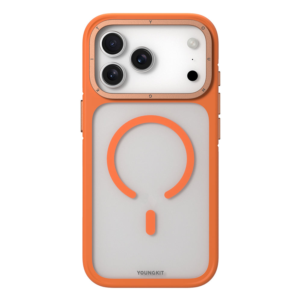 Apple iPhone 18 Pro Kılıf M-safe Şarj Özellikli Youngkit Rock Sand Serisi Kapak