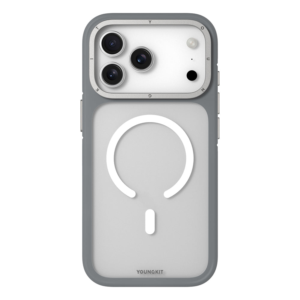 Apple iPhone 18 Pro Kılıf M-safe Şarj Özellikli Youngkit Rock Sand Serisi Kapak