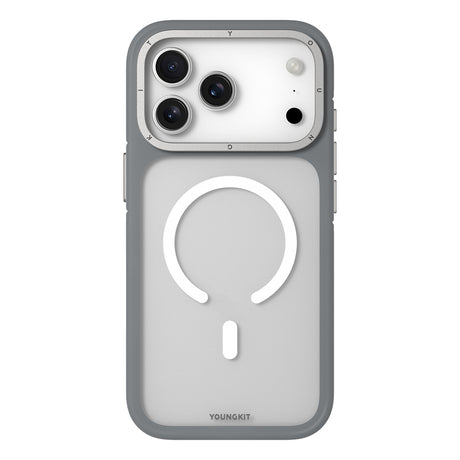 Apple iPhone 18 Pro Kılıf M-safe Şarj Özellikli Youngkit Rock Sand Serisi Kapak