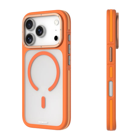 Apple iPhone 18 Pro Kılıf M-safe Şarj Özellikli Youngkit Rock Sand Serisi Kapak