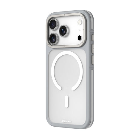 Apple iPhone 18 Pro Kılıf M-safe Şarj Özellikli Youngkit Rock Sand Serisi Kapak