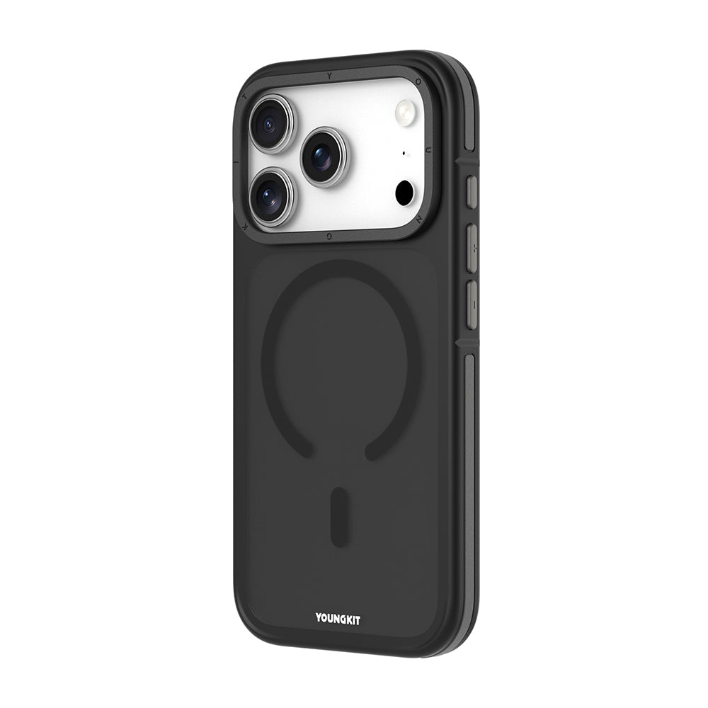 Apple iPhone 18 Pro Kılıf M-safe Şarj Özellikli Youngkit Rock Sand Serisi Kapak