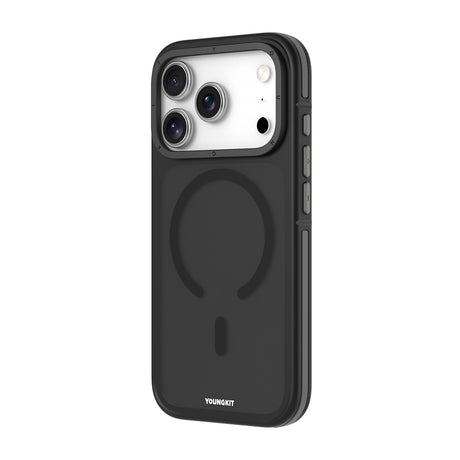 Apple iPhone 18 Pro Kılıf M-safe Şarj Özellikli Youngkit Rock Sand Serisi Kapak