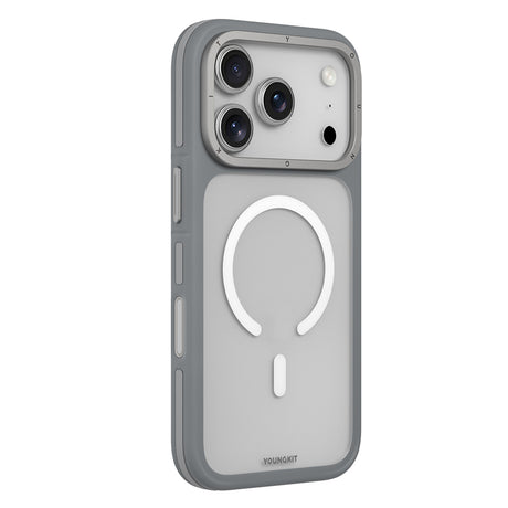 Apple iPhone 18 Pro Kılıf M-safe Şarj Özellikli Youngkit Rock Sand Serisi Kapak