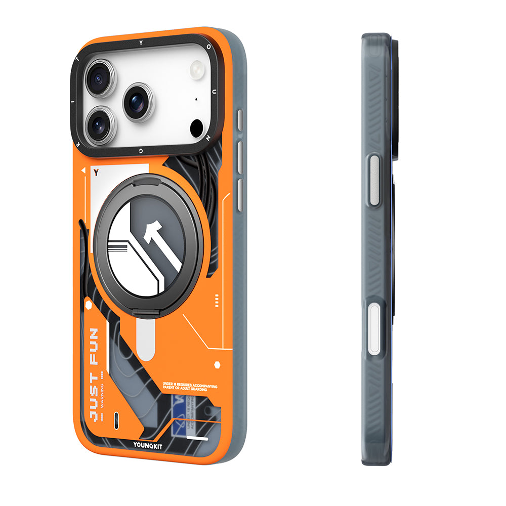 Apple iPhone 18 Pro Kılıf M-safe Şarj Özellikli Youngkit Starship Serisi Kapak