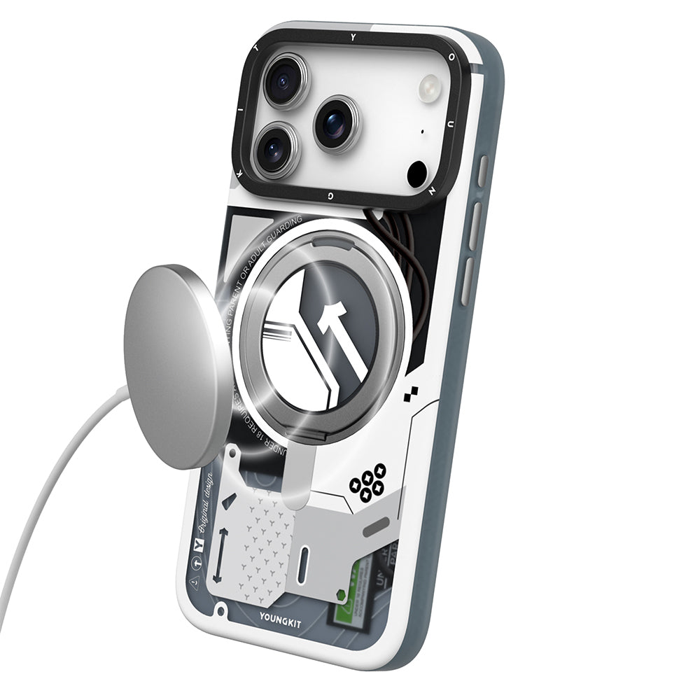 Apple iPhone 18 Pro Kılıf M-safe Şarj Özellikli Youngkit Starship Serisi Kapak