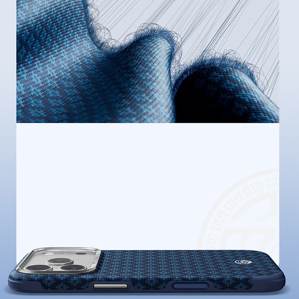 Apple iPhone 18 Pro Kılıf M-Safe Şarj Özellikli Yükseltilmiş Kamera Çerçeveli Benks ArmorGrid ArmorEdge X9 Serisi Kevlar Karbon Kapak