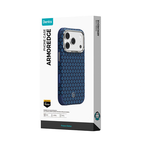 Apple iPhone 18 Pro Kılıf M-Safe Şarj Özellikli Yükseltilmiş Kamera Çerçeveli Benks ArmorGrid ArmorEdge X9 Serisi Kevlar Karbon Kapak