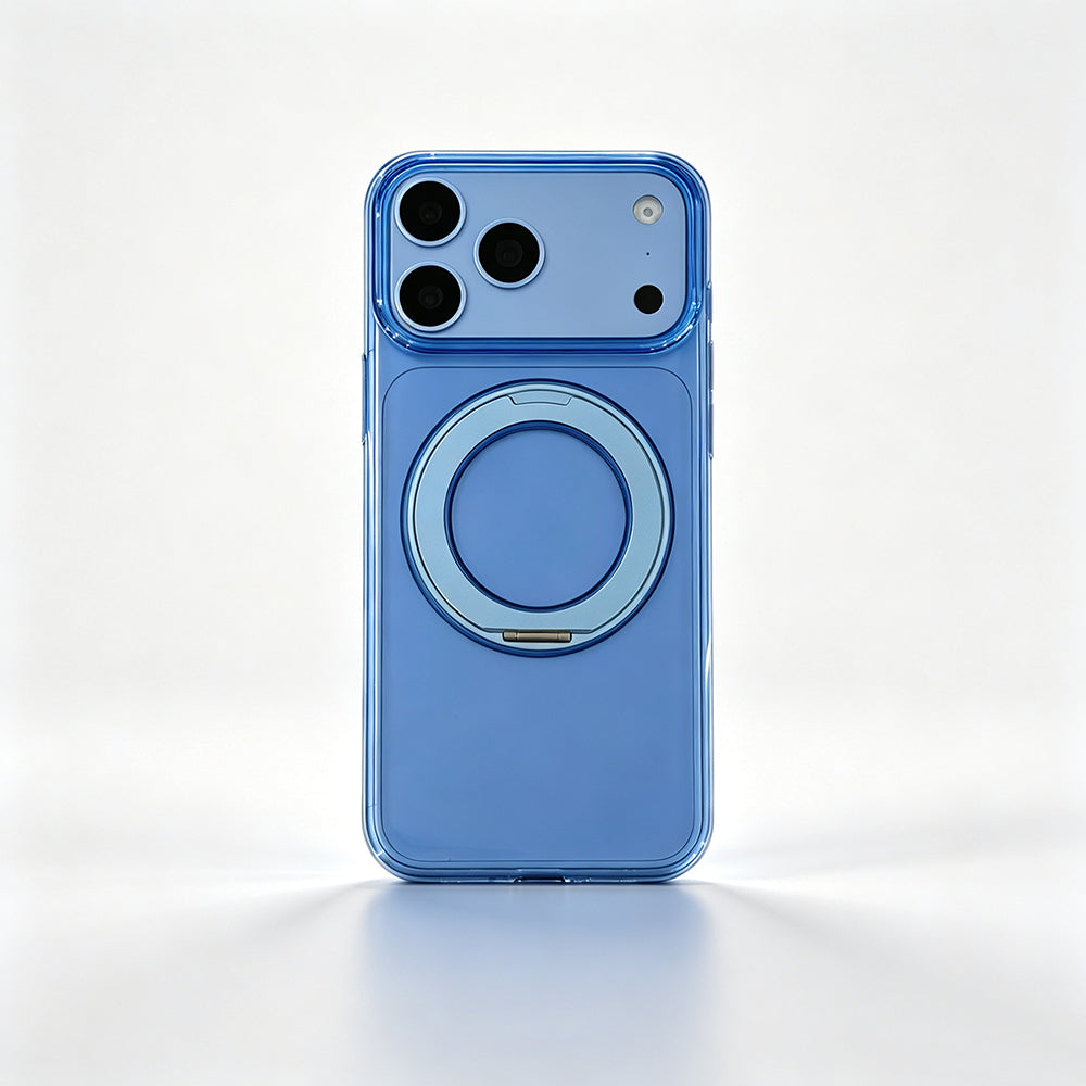 Apple iPhone 18 Pro Kılıf M-Safe Şarj Özellikli Zore Luzer 360 Standlı Kapak