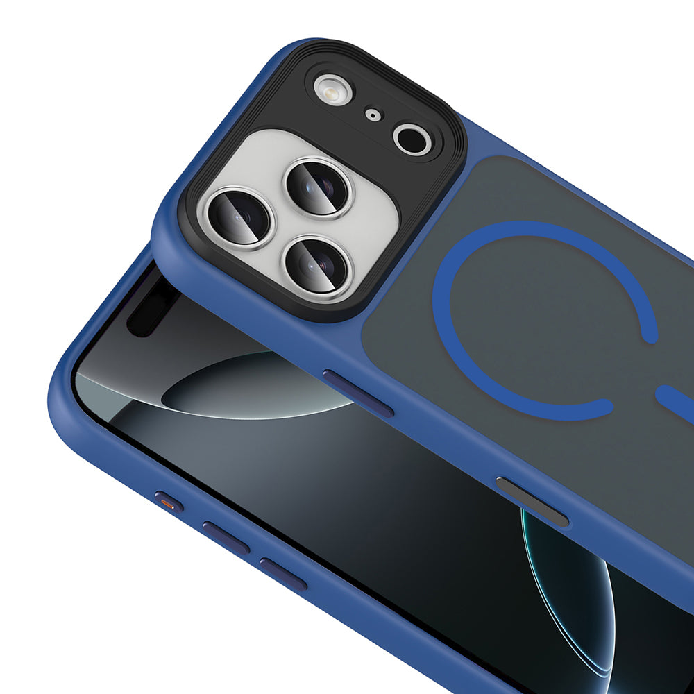 Apple iPhone 18 Pro Kılıf Mat Arka Yüzey Wireless Şarj Özellikli Zore Flet M-safe Kapak