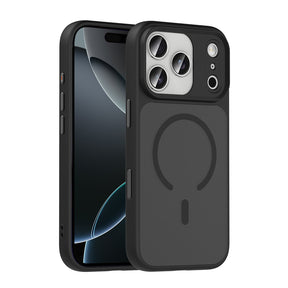 Apple iPhone 18 Pro Kılıf Mat Arka Yüzey Wireless Şarj Özellikli Zore Flet M-safe Kapak