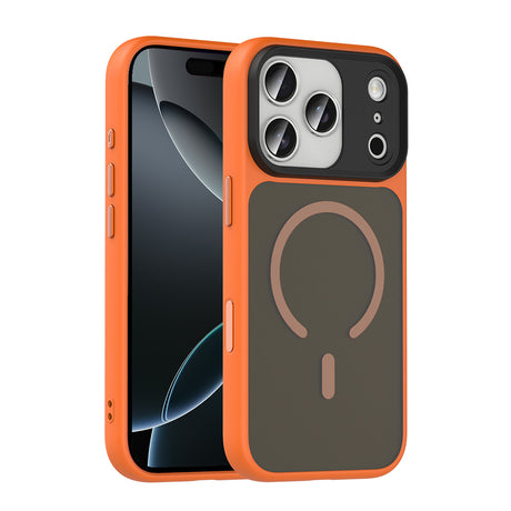Apple iPhone 18 Pro Kılıf Mat Arka Yüzey Wireless Şarj Özellikli Zore Flet M-safe Kapak