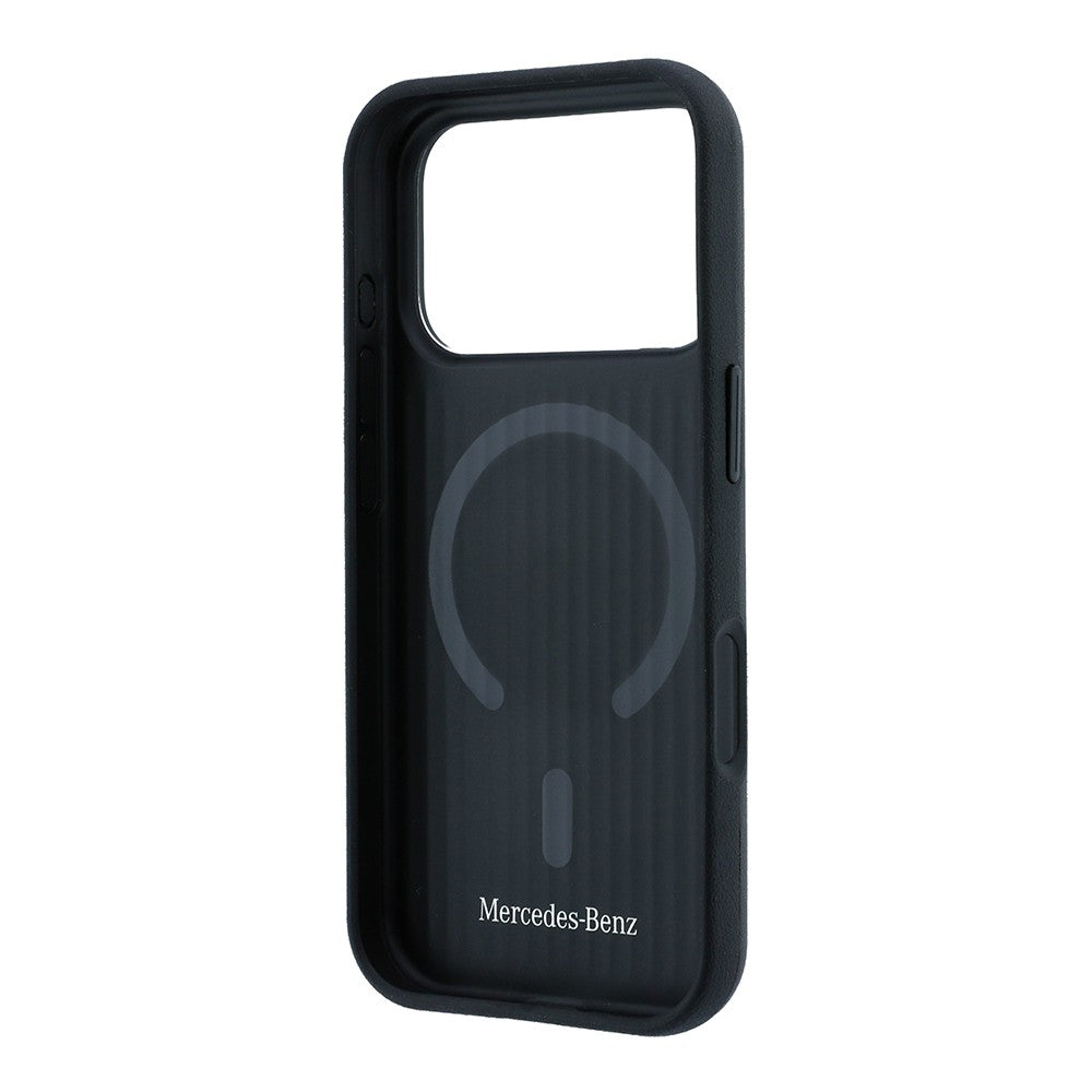 Apple iPhone 18 Pro Kılıf Mercedes Benz Orjinal Lisanslı M-safe Şarj Özellikli 360 Derece Dönebilen Standlı Metal Logolu PU Kapak